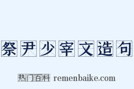 祭尹少宰文造句是什么意思的图片